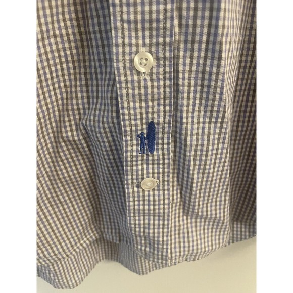 JOHNNIE-O Men's Shirt Button Up Check Pattern Long Sleeve Medium - Picture 4 of 8